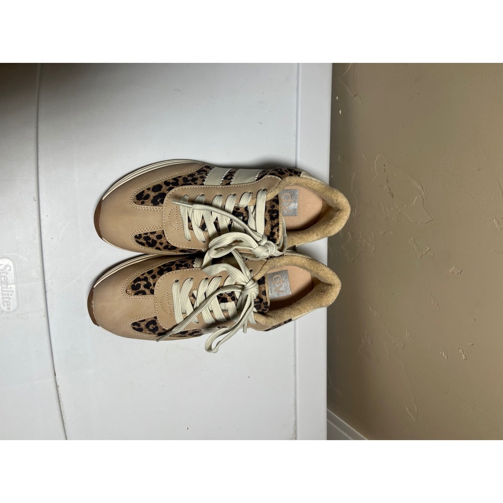 Dolce Vita Tan and Leopard Print Women's Sneakers